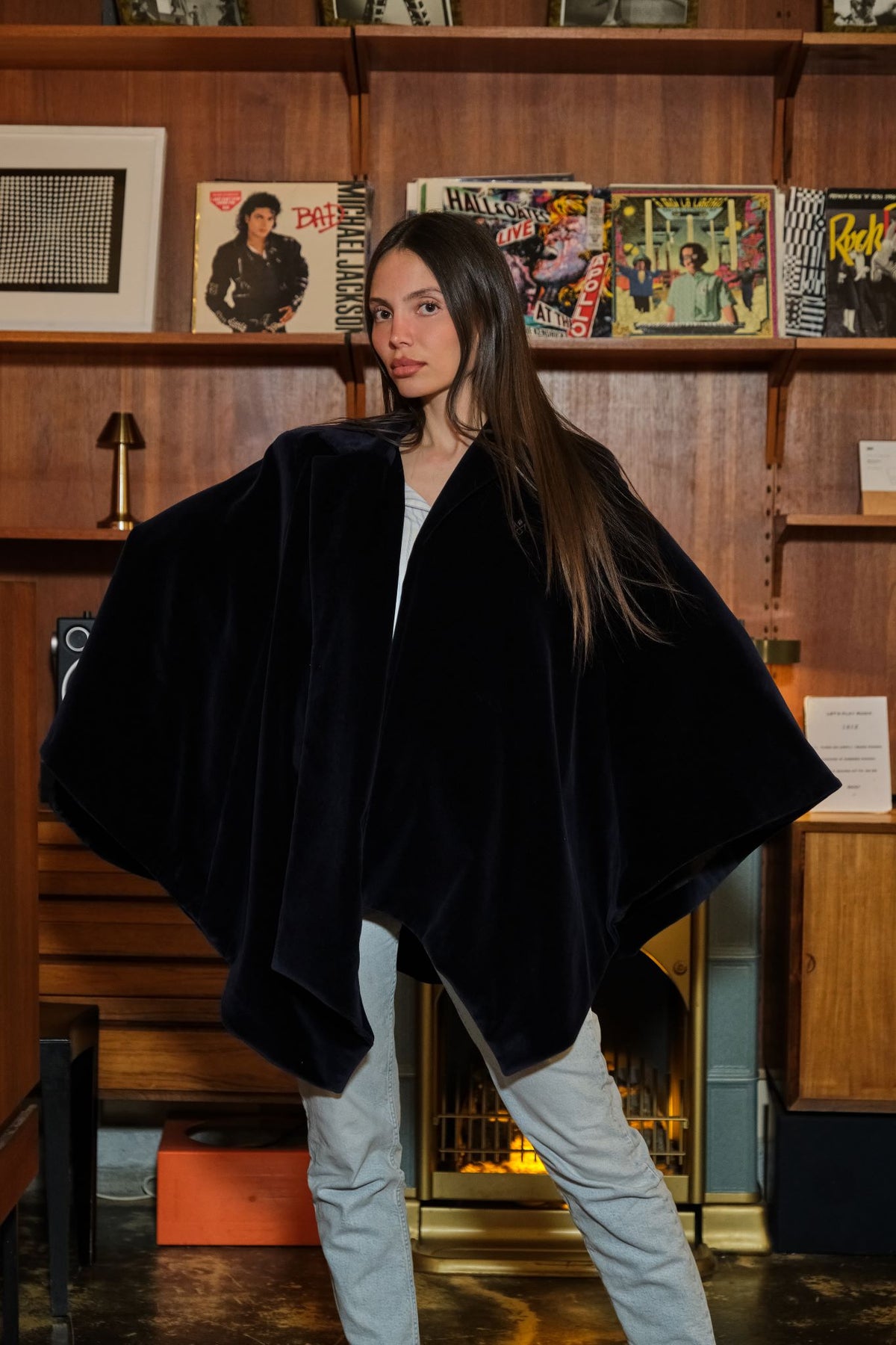 STATEMENT Navy Cape