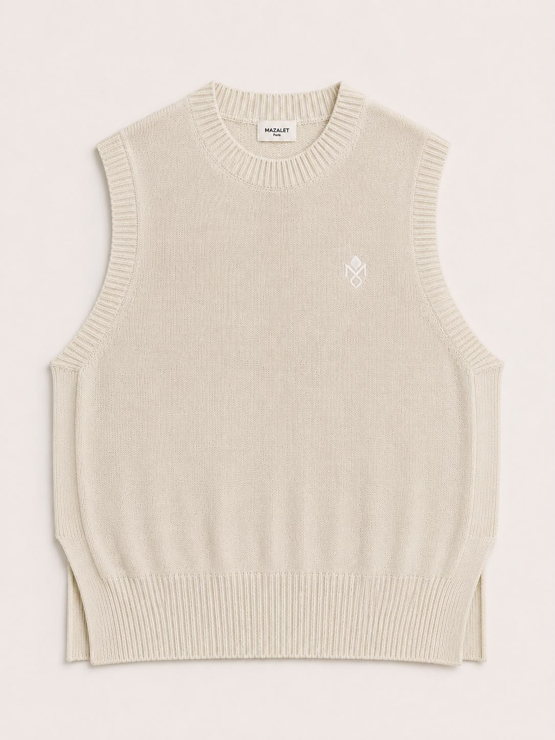 Pull sans manches LUMEN Écru