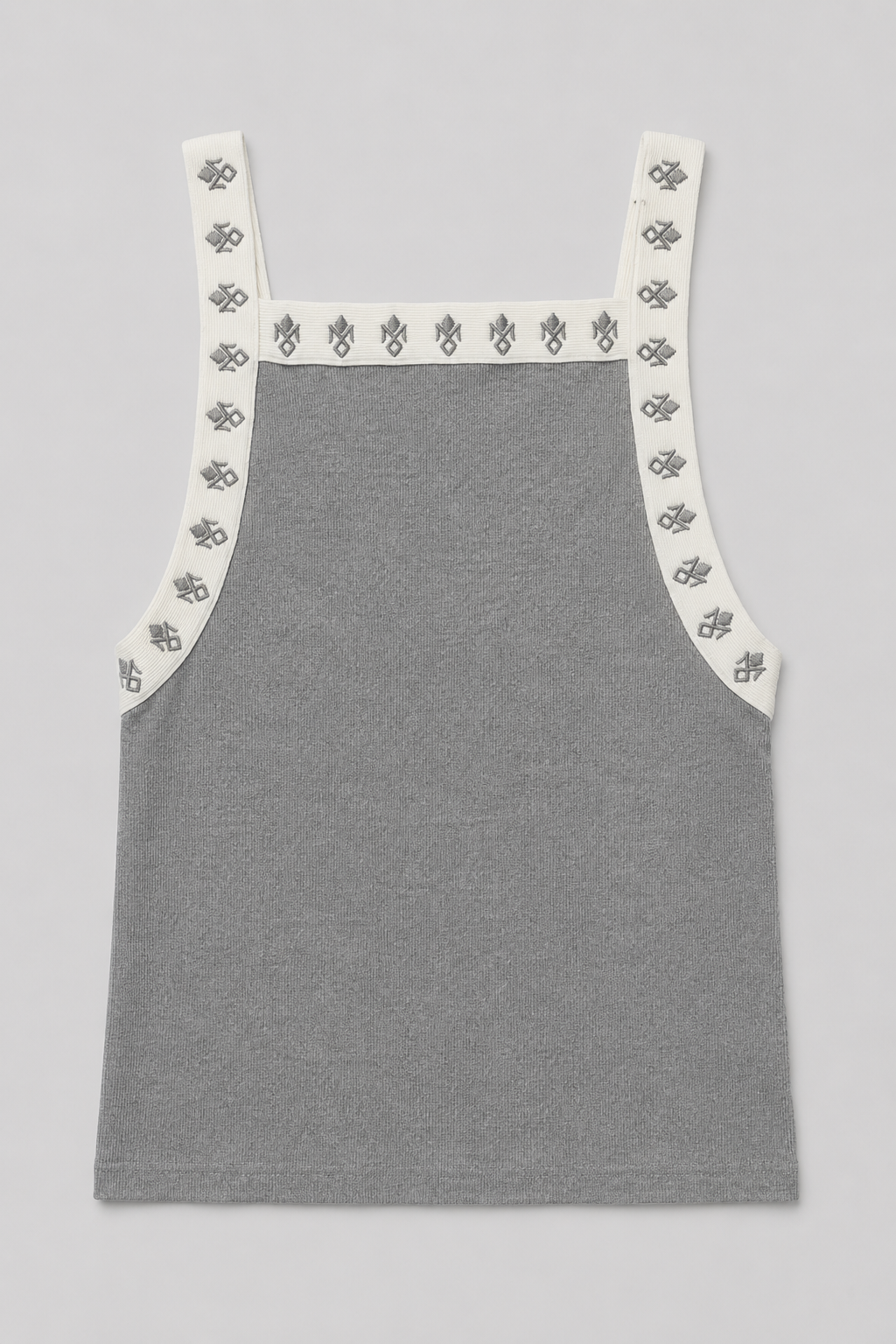 Camiseta de tirantes SQUARE Gris Bordado
