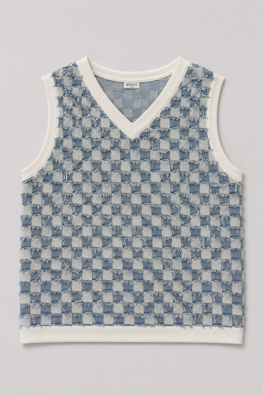 Camiseta sin mangas CHECK Denim Azul