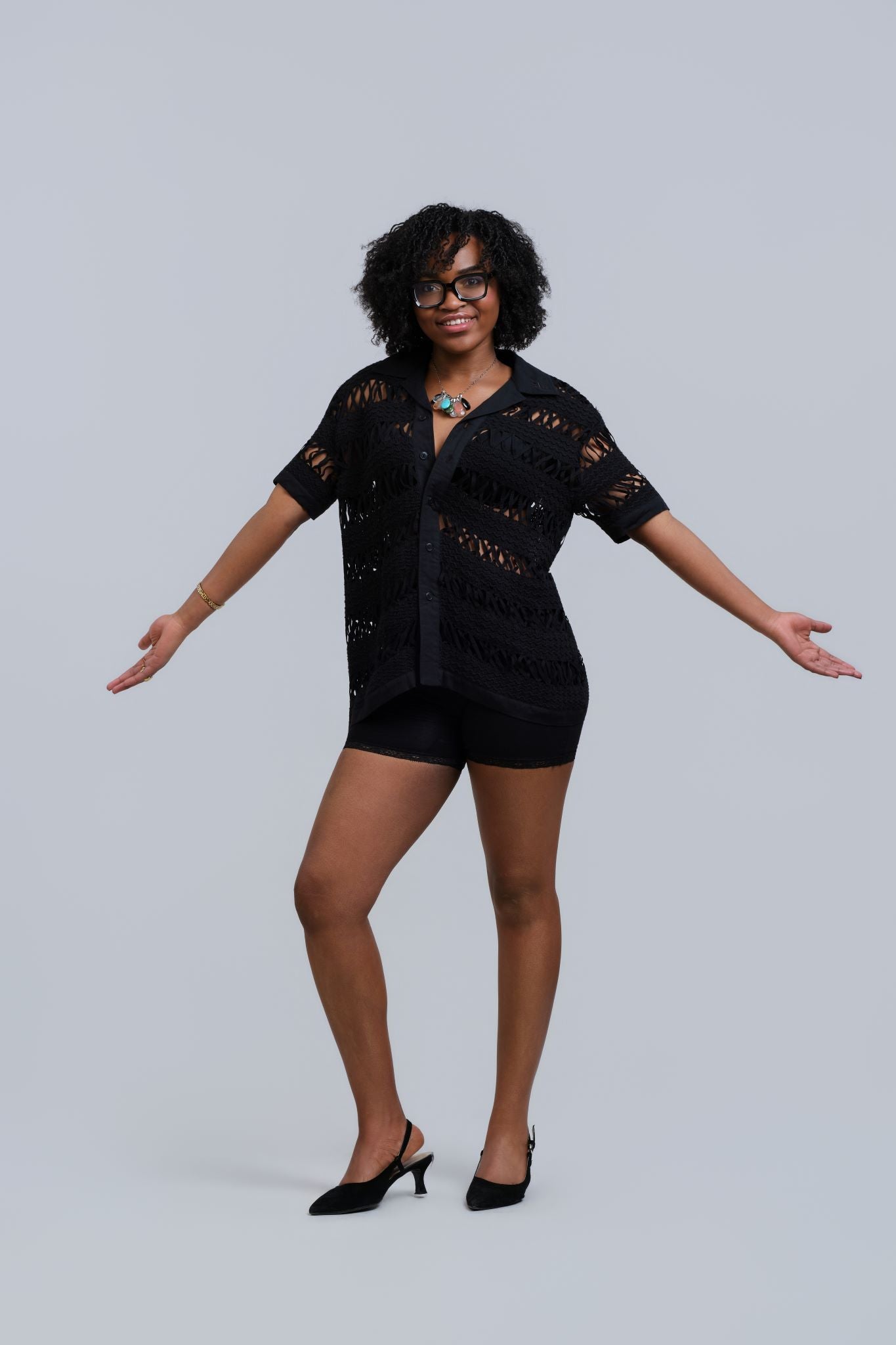 ECLIPSE Black Short-sleeved Shirt