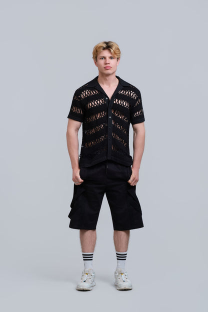 ECLIPSE Black Short-sleeved Shirt